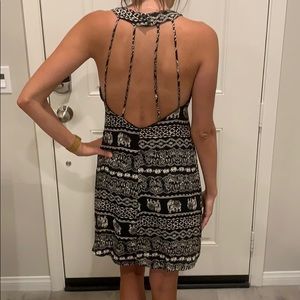 Black & Cream Elephant Dress